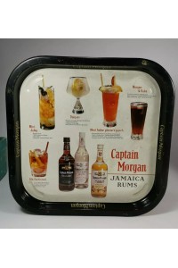 Captain Morgan Jamaica Rums Cocktails Vintage Διαφημιστικός Δίσκος Σερβιρίσματος