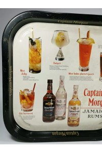 Captain Morgan Jamaica Rums Cocktails Vintage Διαφημιστικός Δίσκος Σερβιρίσματος