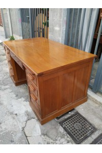 Παλιό Ξύλινο Γραφείο με Κεντρικό Κλείδωμα