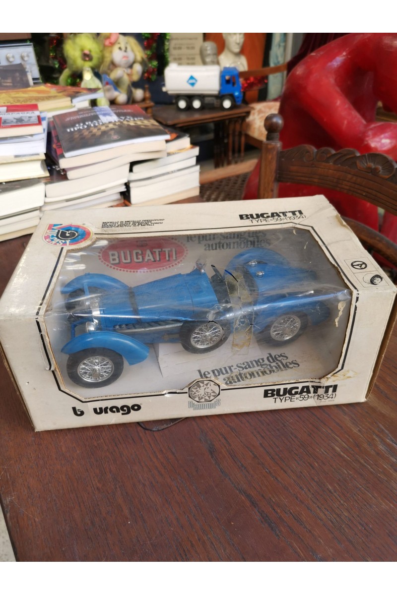 ΜΕΤΑΛΛΙΚΌ ΜΟΝΤΈΛΟ ΑΥΤΟΚΙΝΉΤΟΥ BUGATTI TYPE 59 1934 DIAMONDS SERIES ΤΗΣ ΕΤΑΙΡΕΊΑΣ BURAGO MADE IN ITALY