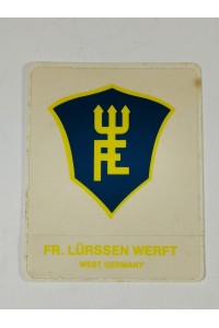 Αυτοκόλλητο των Ναυπηγείων FR. LURSSEN WERFT WEST GERMANY