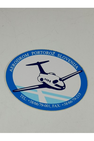 Σλοβένικο Αυτοκόλλητο AERODROM PORTOROZ SLOVENIJA