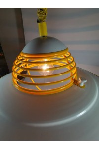 Space Age UFO 80s Κίτρινο Φωτιστικό Οροφής