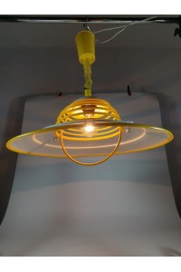 Space Age UFO 80s Κίτρινο Φωτιστικό Οροφής