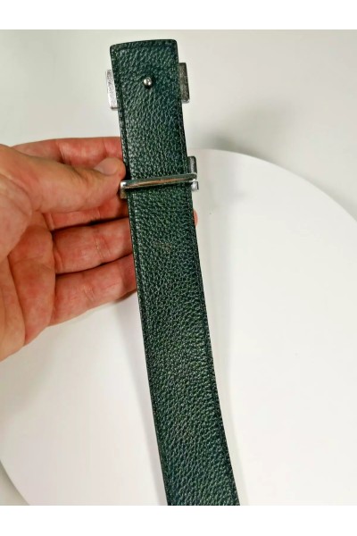 Unisex Κόκκινη Δερμάτινη Ζώνη HERMES