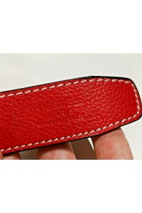 Unisex Κόκκινη Δερμάτινη Ζώνη HERMES