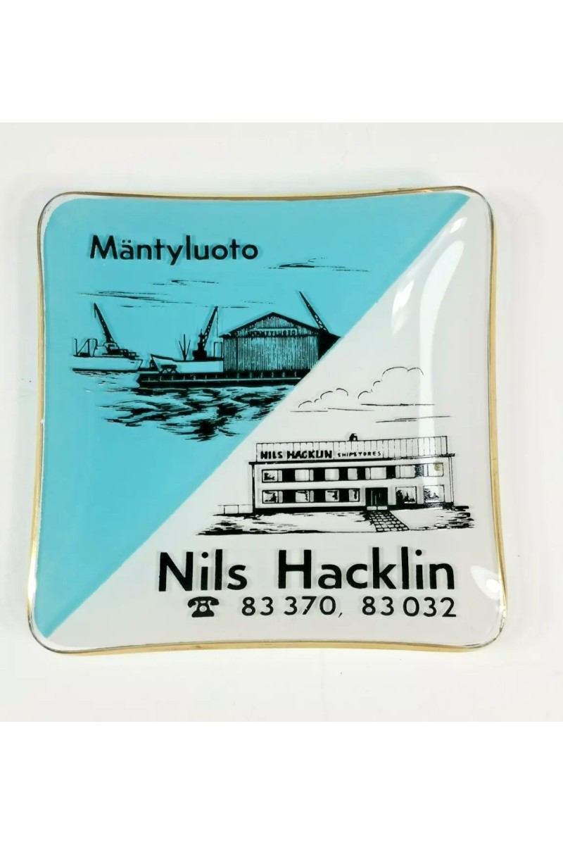 Vintage Διαφημιστικό Τασάκι από τα Ναυπηγεία Mantyluoto Nils Hacklin