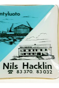 Vintage Διαφημιστικό Τασάκι από τα Ναυπηγεία Mantyluoto Nils Hacklin