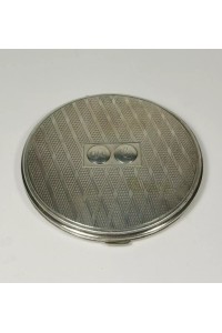 Vintage Ασημένια 800 Πουδριέρα με Μονογράμματα
