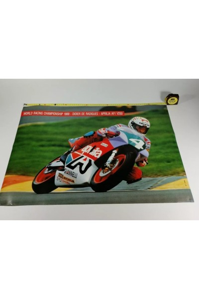 VINTAGE ΑΦΙΣΑ APRILIA AF1 V250 WORLD RACING CHAMPIONSHIP 89 DIDIER DE RADIGUES
