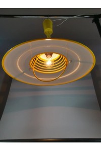 Space Age UFO 80s Κίτρινο Φωτιστικό Οροφής