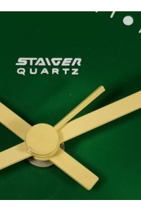 70s Πράσινο Ρετρό Ρολόι Τοίχου Staiger Quartz