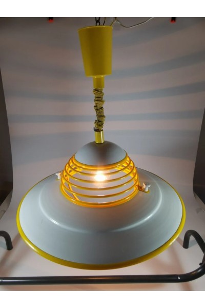 Space Age UFO 80s Κίτρινο Φωτιστικό Οροφής