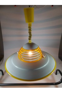 Space Age UFO 80s Κίτρινο Φωτιστικό Οροφής