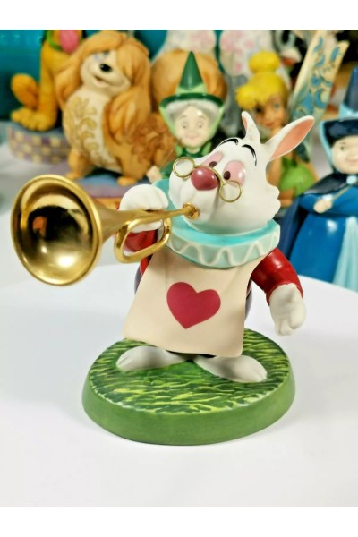 Πορσελάνινη Φιγούρα WDCC Alice in Wonderland Royal Fanfare White Rabbit 