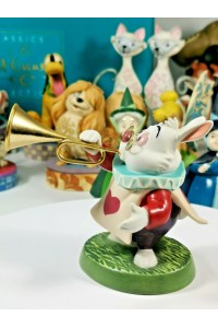 Πορσελάνινη Φιγούρα WDCC Alice in Wonderland Royal Fanfare White Rabbit 