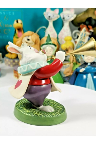 Πορσελάνινη Φιγούρα WDCC Alice in Wonderland Royal Fanfare White Rabbit 