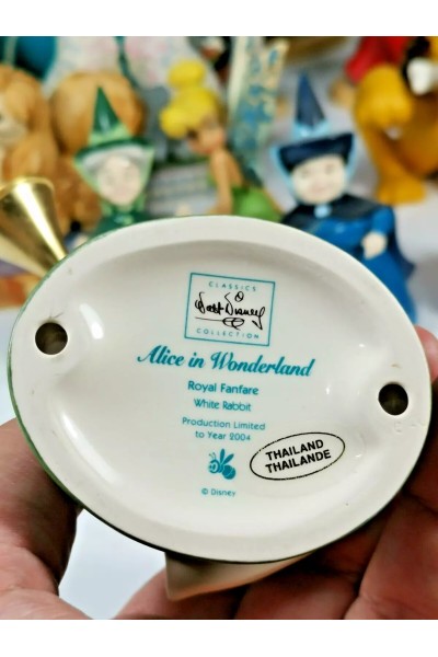 Πορσελάνινη Φιγούρα WDCC Alice in Wonderland Royal Fanfare White Rabbit 