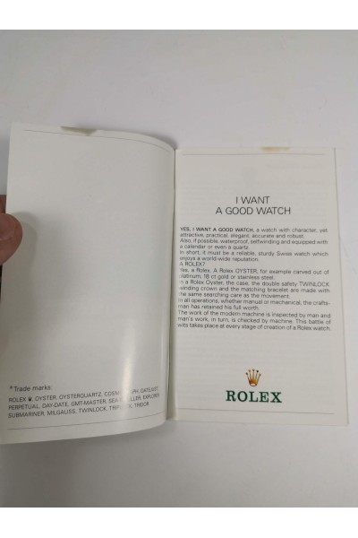 80s Rolex Oyster Βιβλιαράκι Κατάλογος Ρολογιών