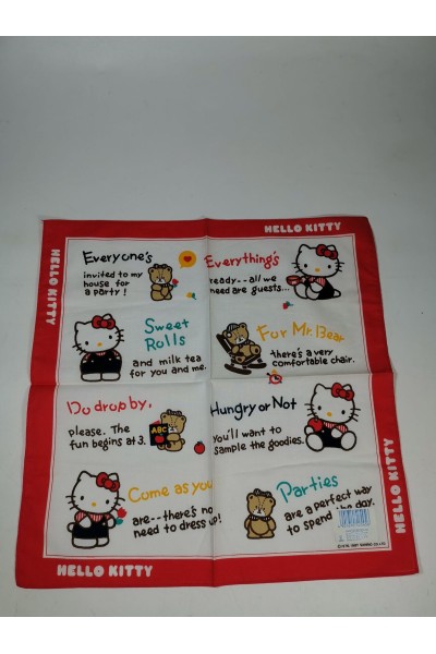 Hello Kitty Μαντήλι με Ιστορία της Sanrio 80s