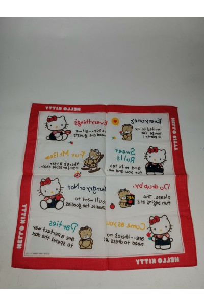 Hello Kitty Μαντήλι με Ιστορία της Sanrio 80s