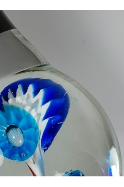 Vintage Βάζο Μουράνο Presse Papier Paperweight με Λουλούδια