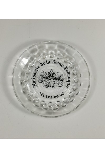 Vintage Διαφημιστικό Γυάλινο Τασάκι ROTISSERIE REINE PEDAUQUE RESTAURANT
