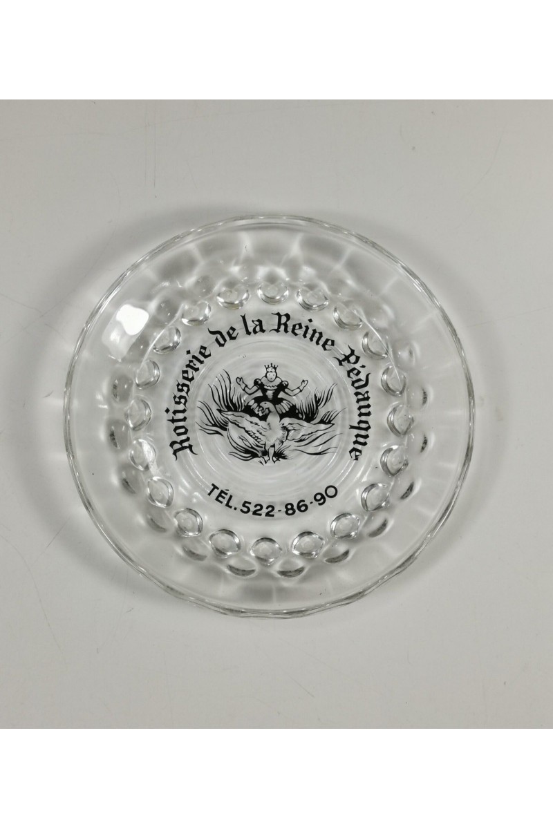 Vintage Διαφημιστικό Γυάλινο Τασάκι ROTISSERIE REINE PEDAUQUE RESTAURANT