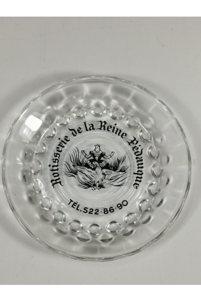 Vintage Διαφημιστικό Γυάλινο Τασάκι ROTISSERIE REINE PEDAUQUE RESTAURANT