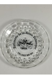 Vintage Διαφημιστικό Γυάλινο Τασάκι ROTISSERIE REINE PEDAUQUE RESTAURANT