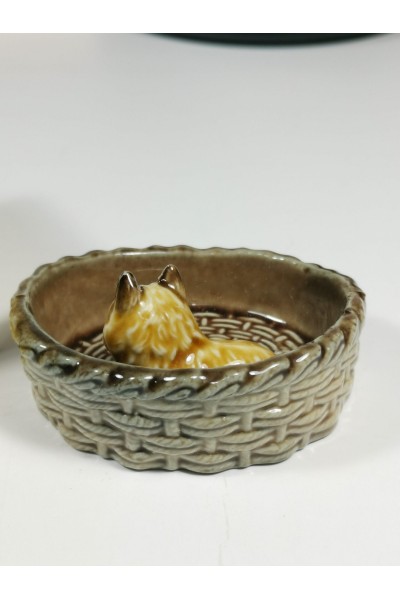 Puppy Dish No 4 Vintage Πορσελάνινη Φιγούρα της Wade