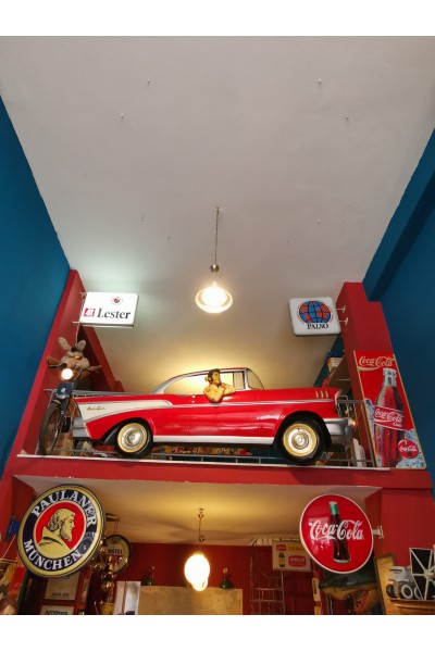 Elvis Presley Chevy 57 Life Size Statue Sign