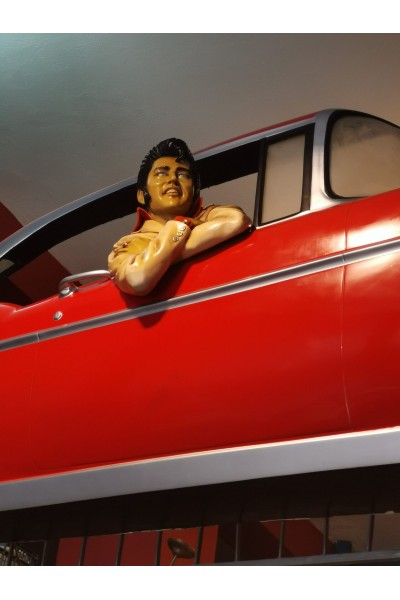 Elvis Presley Chevy 57 Life Size Statue Sign