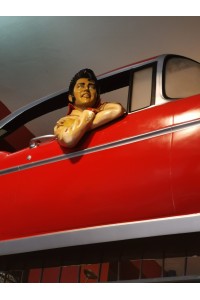 Elvis Presley Chevy 57 Life Size Statue Sign