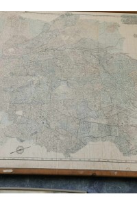 Vintage Μεγάλος Χάρτης με το Λεκανοπέδιο της Αθήνας