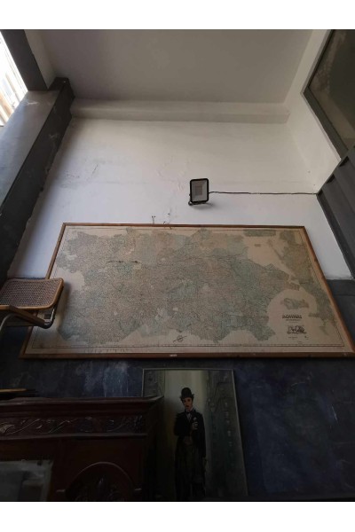 Vintage Μεγάλος Χάρτης με το Λεκανοπέδιο της Αθήνας