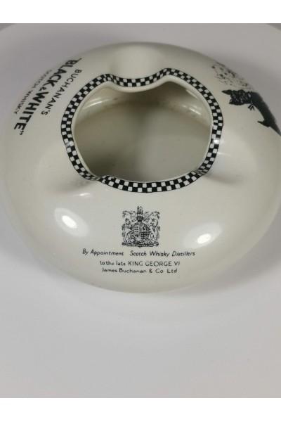 Buchanan's Black &amp White Vintage Διαφημιστικό Πορσελάνινο Τασάκι από Ουίσκι