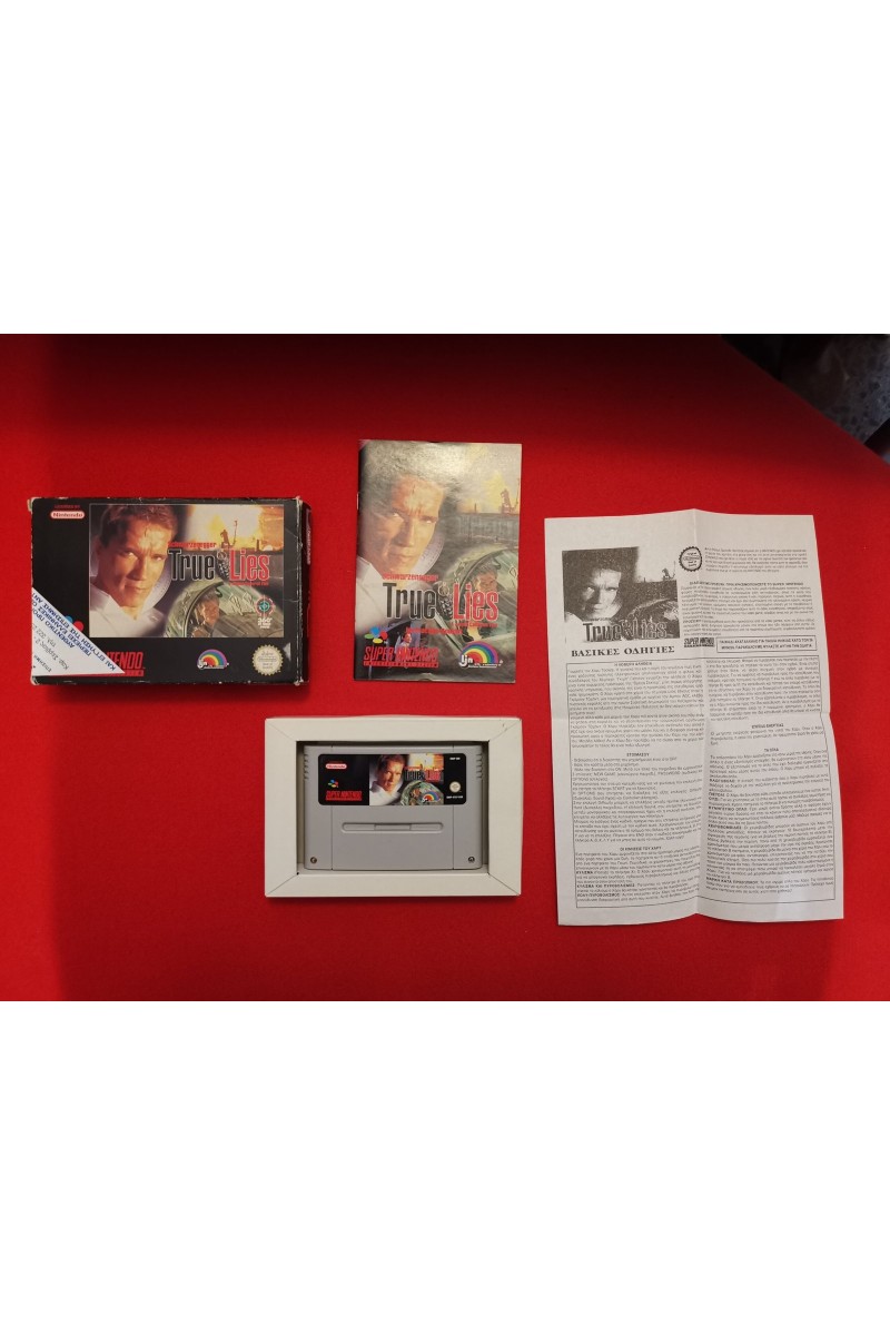 Super Nintendo Schwarzenegger TRUE LIES Pal Game με Κουτί και Manuals ITOCHU 