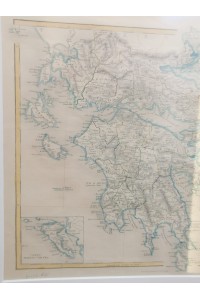 Παλιός χάρτης της Νοτίου Ελλάδος από Βρετανική έκδοση