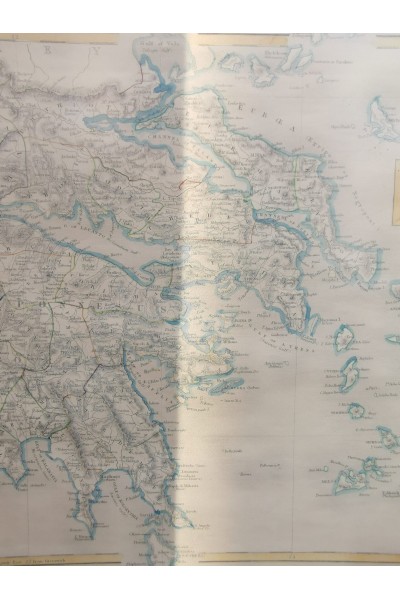 Παλιός χάρτης της Νοτίου Ελλάδος από Βρετανική έκδοση