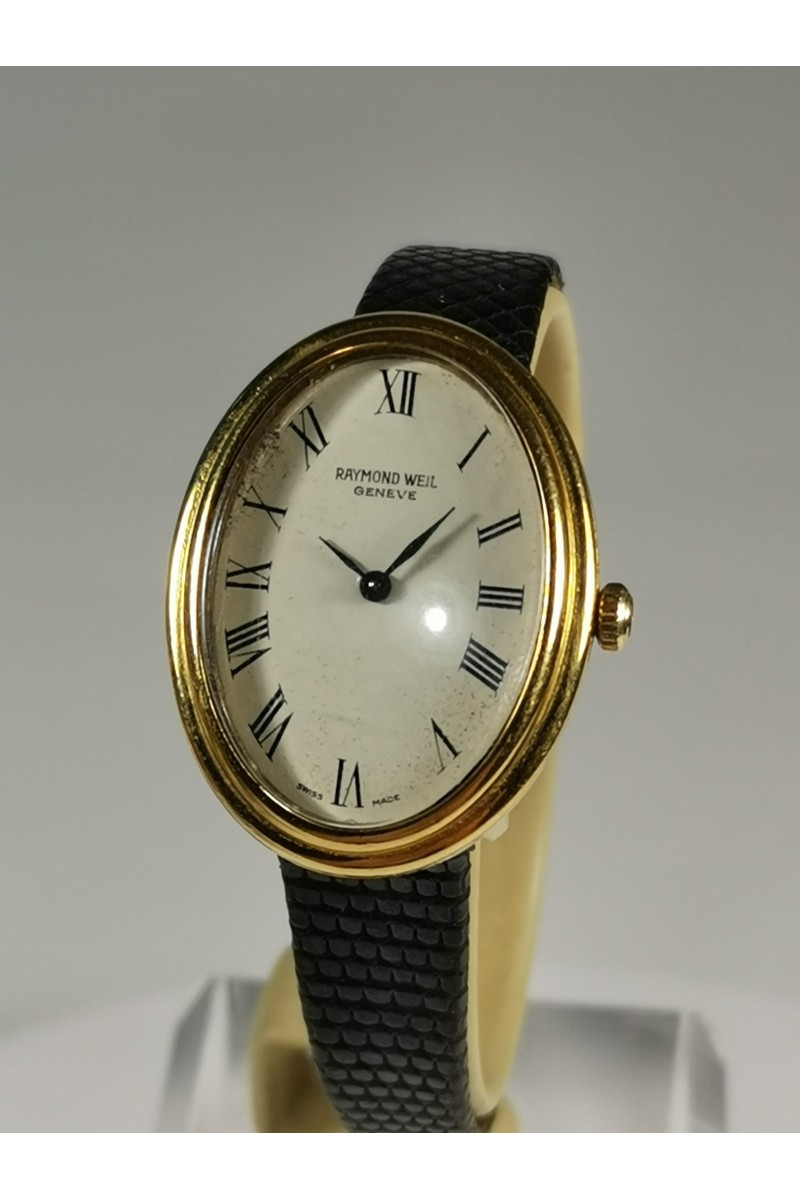 Raymond Weil Geneve 80s Γυναίκειο Ρολόι Χεριού 18K Gold Electroplated