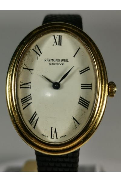 Raymond Weil Geneve 80s Γυναίκειο Ρολόι Χεριού 18K Gold Electroplated