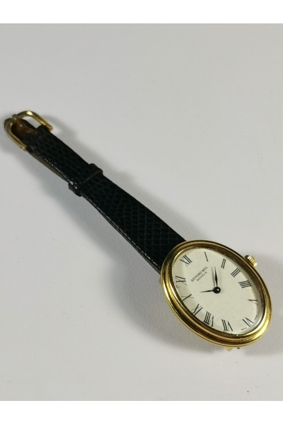 Raymond Weil Geneve 80s Γυναίκειο Ρολόι Χεριού 18K Gold Electroplated