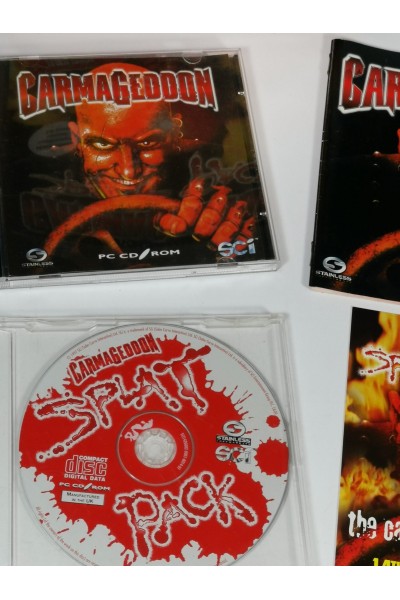 Carmageddon Splat Pack Original PC Big Box Expansion Pack w/Manual-PC CD ROM