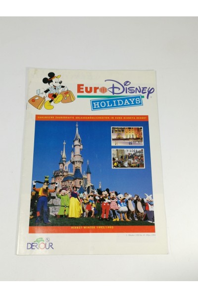 Euro Disney Holidays 1992-1993 Αυθεντικός Συλλεκτικός Οδηγός