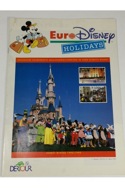 Euro Disney Holidays 1992-1993 Αυθεντικός Συλλεκτικός Οδηγός