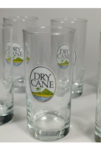 Dry Cane Λευκό Ρούμι 6 Γυάλινα Διαφημιστικά Vintage  Ποτήρια