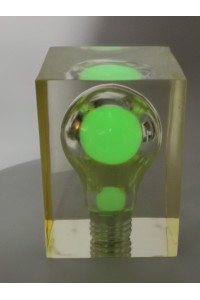 70s Γλυπτό Λάμπα από Πλεξιγκλάς Presse Papier Paperweight του Pierre Giraudon