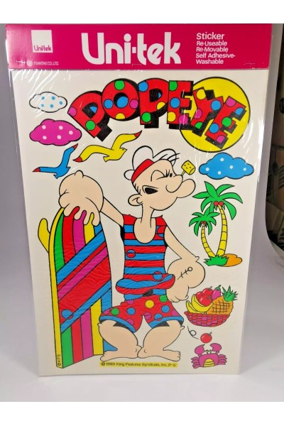 80s Αδιάβροχα Αυτοκόλλητα για Παιδικό Δωμάτιο Ποπάυ
