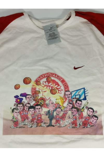 Cut Win T-shirt του Ελληνικού Κυπέλλου 2004 της Μπασκετικής Ομάδας του Ολυμπιακού XXLT Size